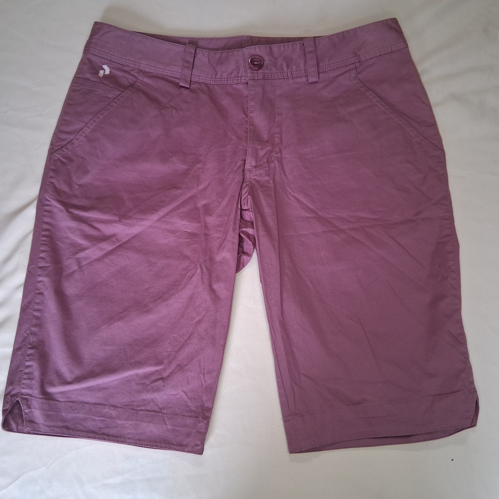 Peak Performance Lisa Bermuda Shorts Muave Pink Mid Rise Size 27 Activewear